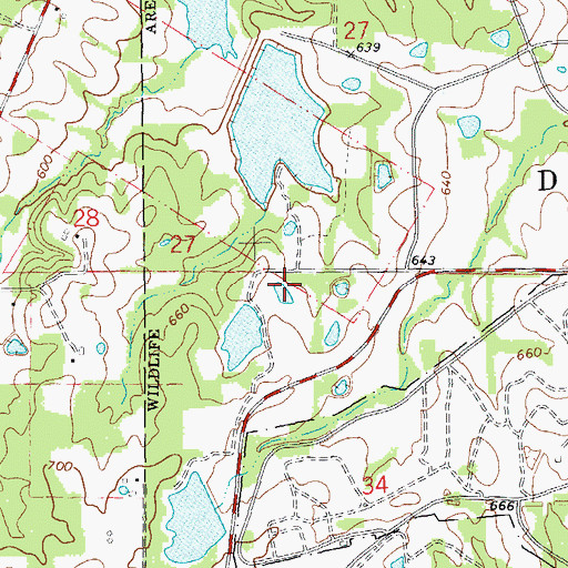 Topographic Map of August A Busch Lake Number 26 Dam, MO