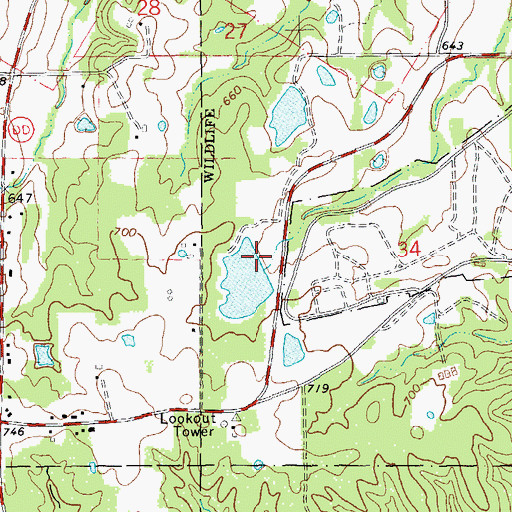Topographic Map of August A Busch Lake Number 28 Dam, MO