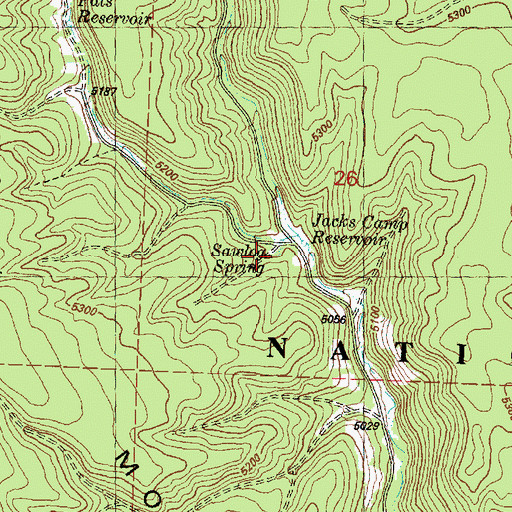 Topographic Map of Sawlog Spring, OR