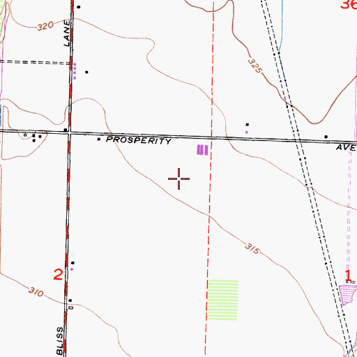 Topographic Map of Highstreet Dairy, CA