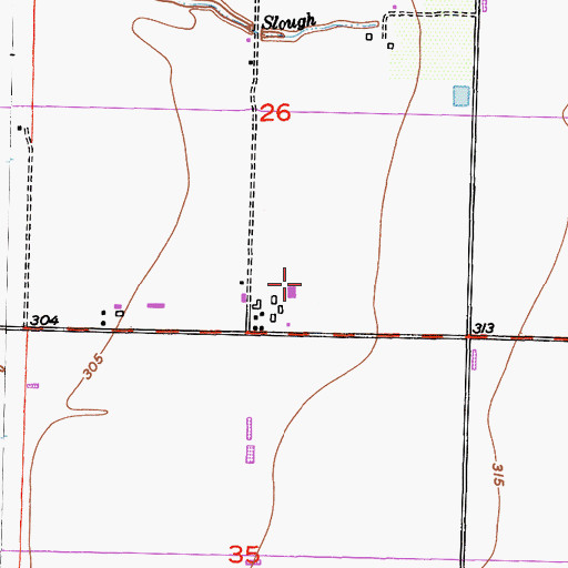 Topographic Map of Lou Mar Dairy, CA