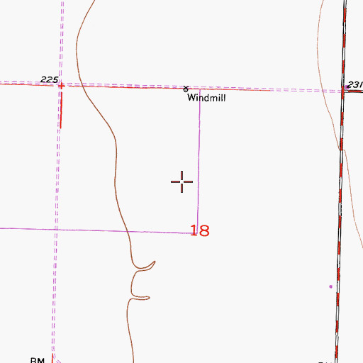 Topographic Map of Meadowlake Dairy, CA