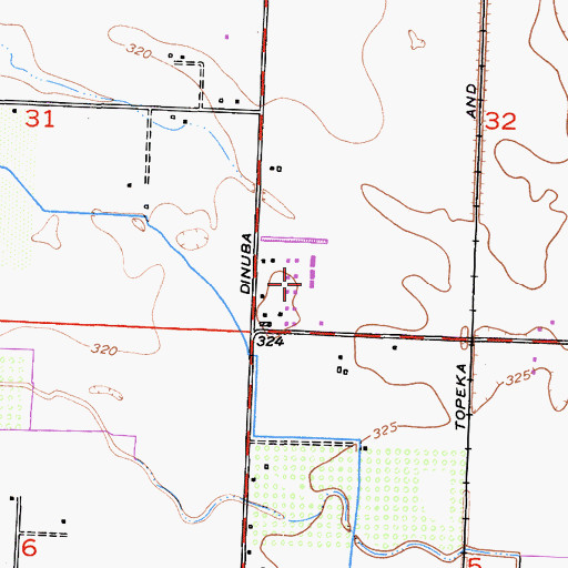 Topographic Map of Nunes Brothers Dairy, CA