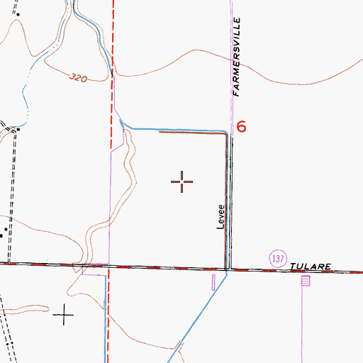 Topographic Map of Oak Bend Dairy, CA