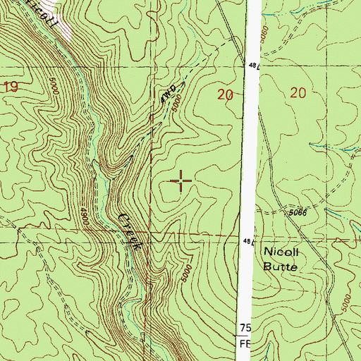 Topographic Map of Nicoll Ridge, OR