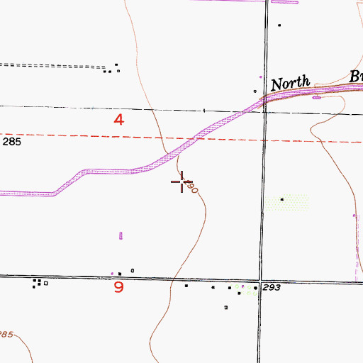 Topographic Map of Rib - Arrow Dairy, CA