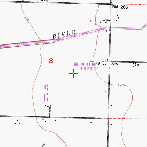 Topographic Map of Ribeiro Dairy, CA