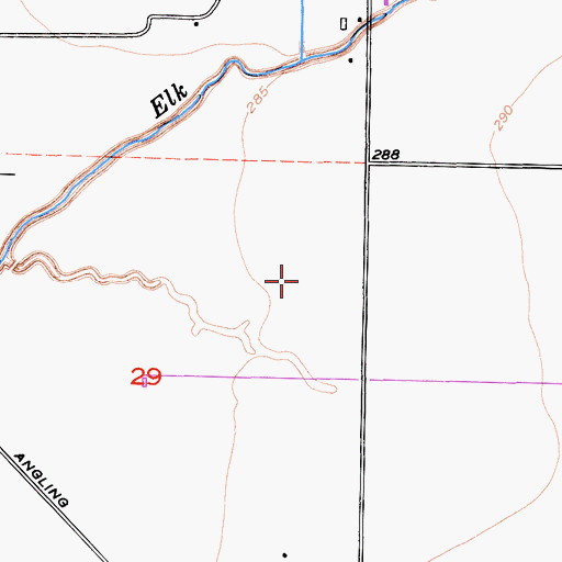 Topographic Map of Riverbend Dairy, CA