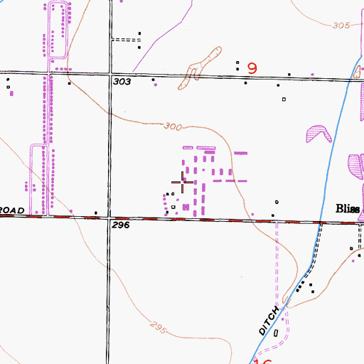 Topographic Map of Sierra View Dairy, CA