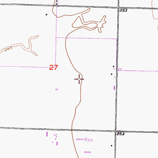 Topographic Map of Tule River Dairy, CA