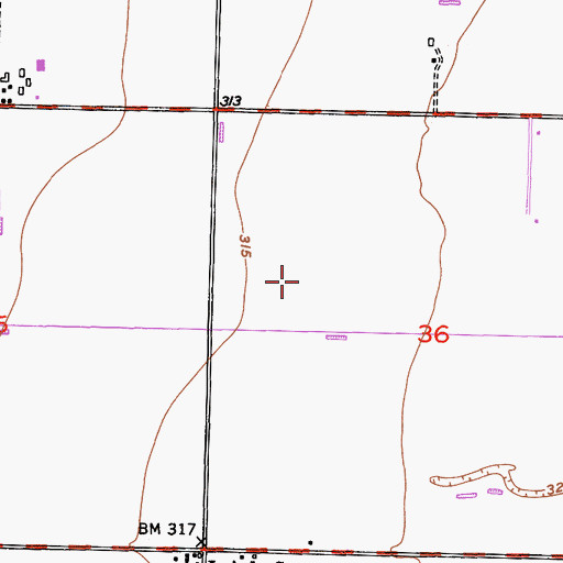 Topographic Map of Van Beek Brothers Dairy, CA