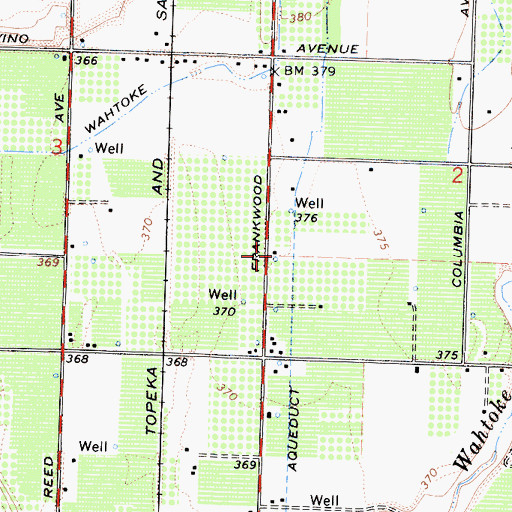 Topographic Map of Watsons Antique Farm Museum, CA