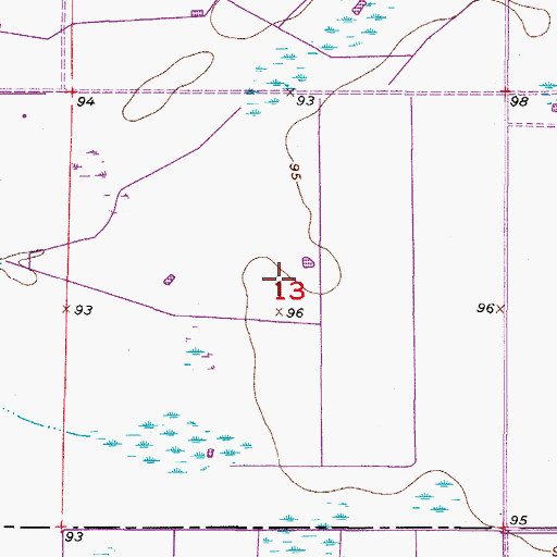 Topographic Map of Crewsville Dairy, FL