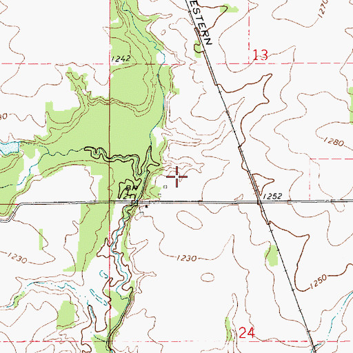 Topographic Map of White Tail Ridge Farms, IA