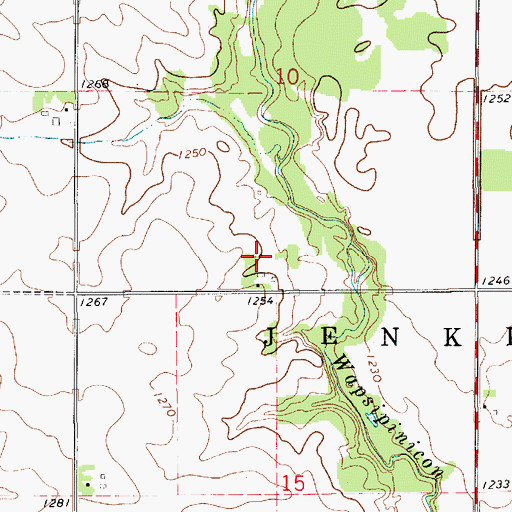 Topographic Map of Fisher Ranch, IA