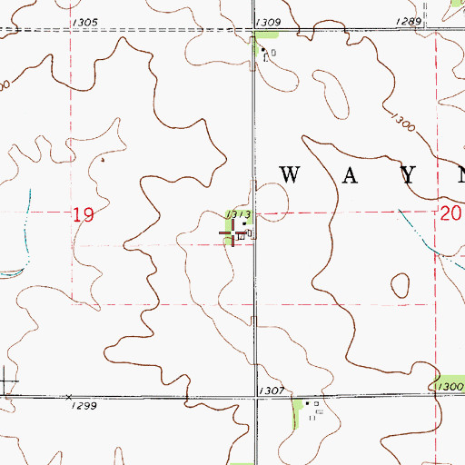 Topographic Map of McCarthy Farms, IA