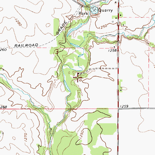 Topographic Map of Hermann Farms, IA