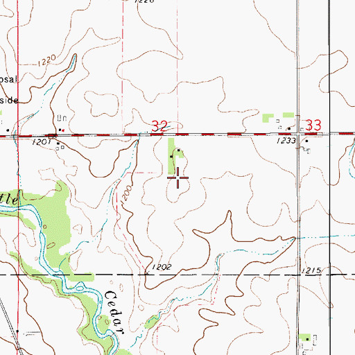 Topographic Map of Brumm Dairy, IA