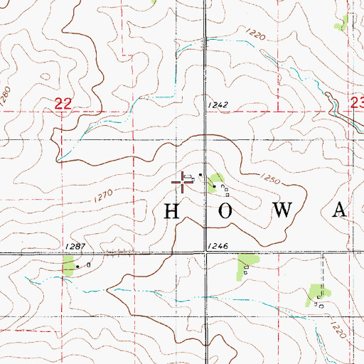 Topographic Map of Ludwig Farm, IA