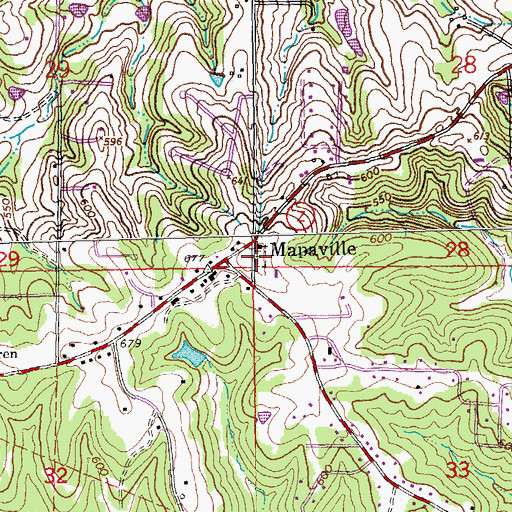 Topographic Map of Zion United Methodist Church Cemetery, MO
