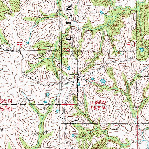 Topographic Map of Fairview Cemetery, MO