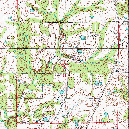 Topographic Map of Pine Cemetery, MO