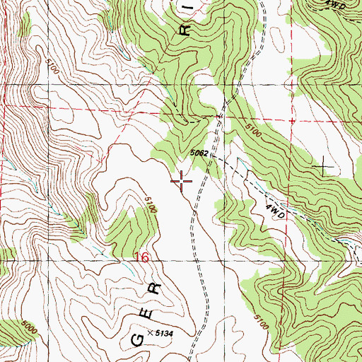 Topographic Map of Bulger Ridge, OR