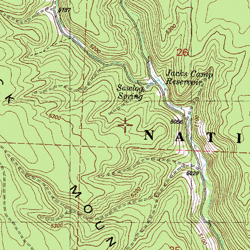 Topographic Map of Buck Mountain, OR
