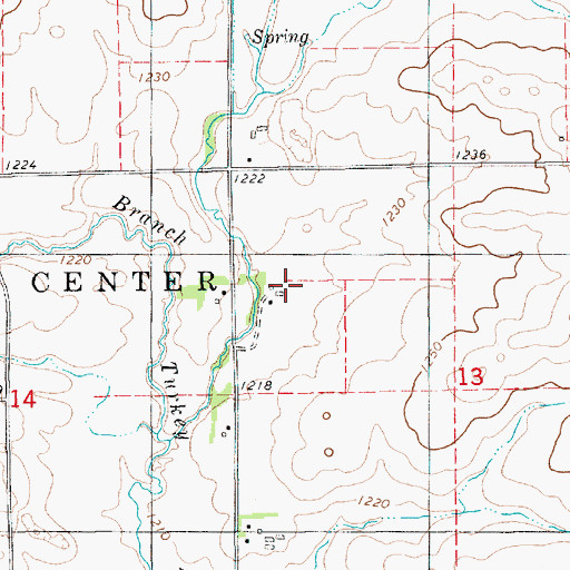 Topographic Map of Pine Creek Farm, IA