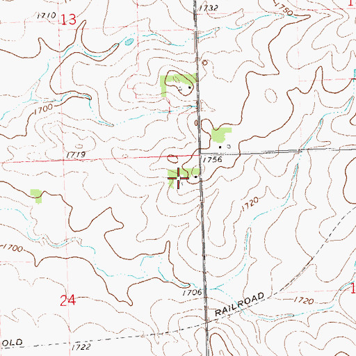 Topographic Map of Dunn Farms, MN