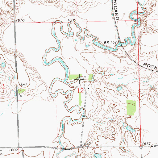 Topographic Map of Cottonwood Angus Farms, MN
