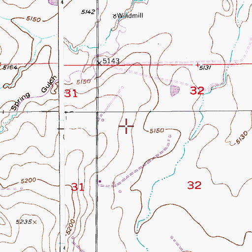 Topographic Map of Bijou Hill Dairy, CO
