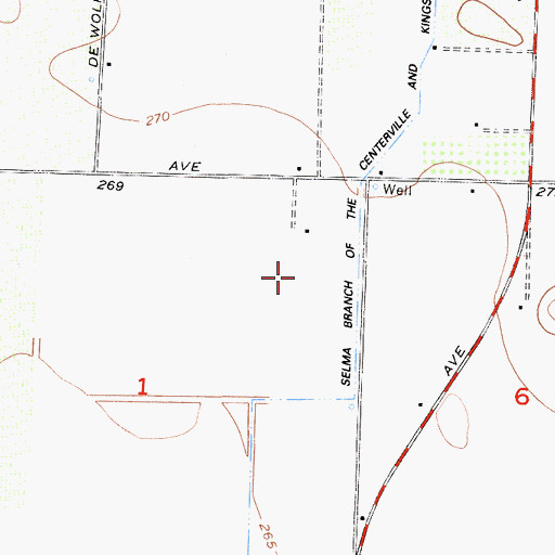 Topographic Map of De Groot and Visser Dairy, CA