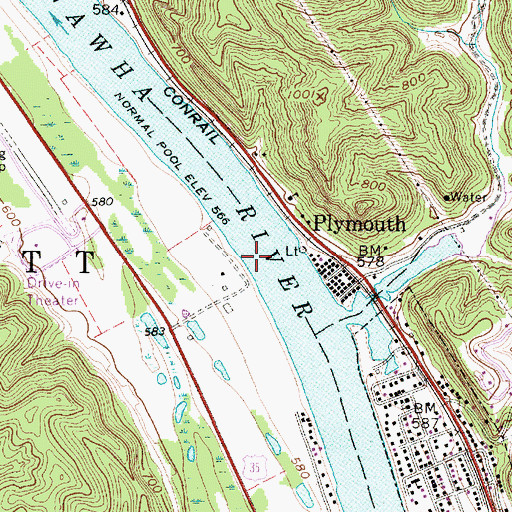 Topographic Map of Webb Landing Post Light, WV