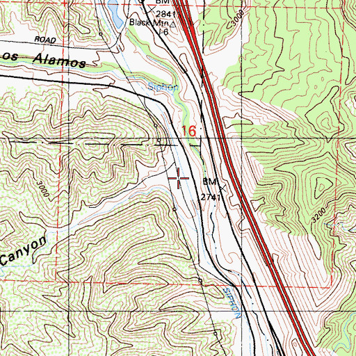 Topographic Map of Caada de los Alamos, CA