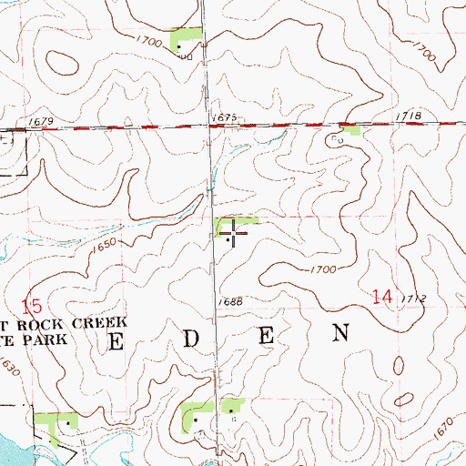 Topographic Map of Stangeland Farms, MN