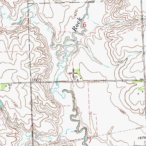 Topographic Map of Rock River Ranch, MN