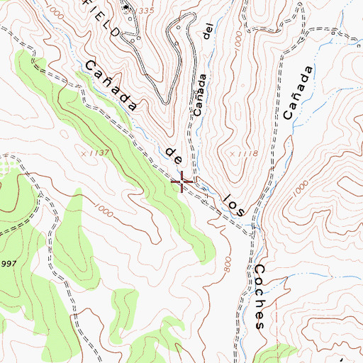 Topographic Map of Caada del Agua Amarga, CA