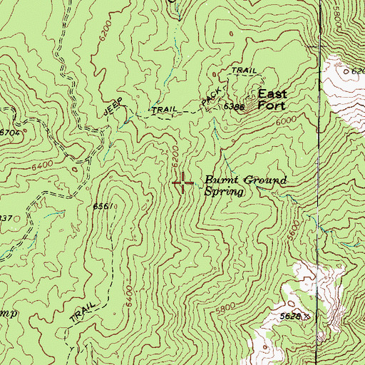 Topographic Map of Burnt Ground Spring, AZ