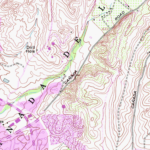 Topographic Map of Caada De Los Alisos, CA