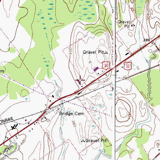Topographic Map of McCollum Farm, NY