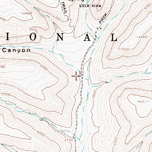 Topographic Map of Burnt Hole Canyon, AZ