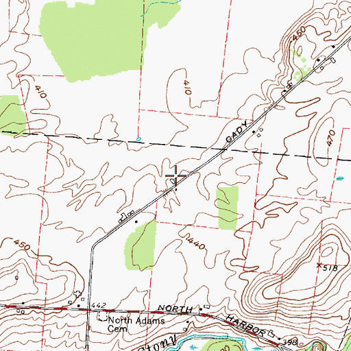 Topographic Map of Reed Haven Farms, NY