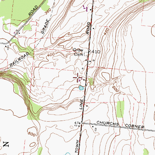 Topographic Map of Morning Star Farms, NY