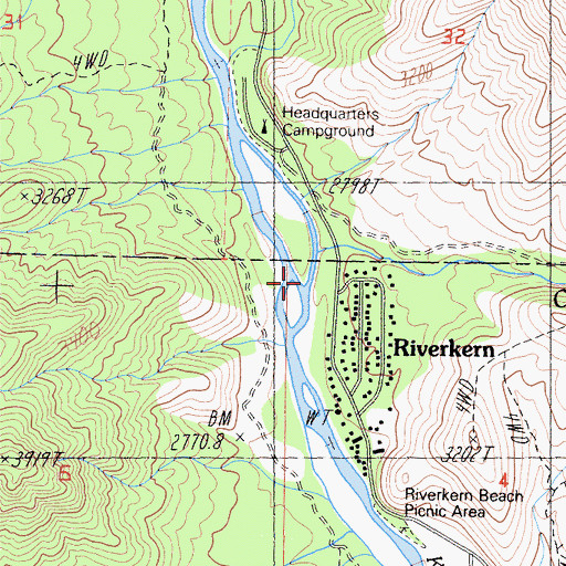 Topographic Map of Cannell Creek, CA