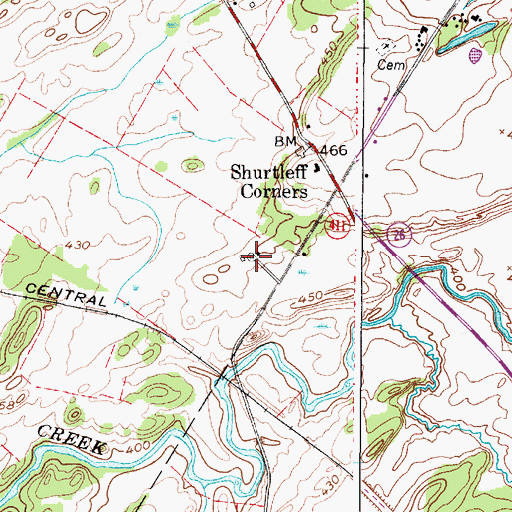 Topographic Map of Martin's Organic Farm, NY