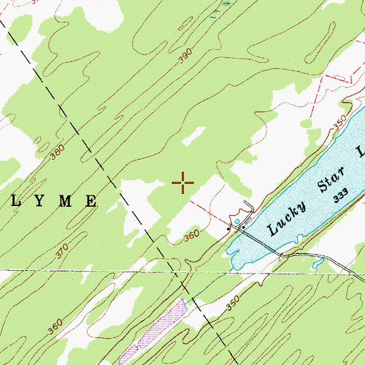 Topographic Map of Lucky Star Ranch, NY