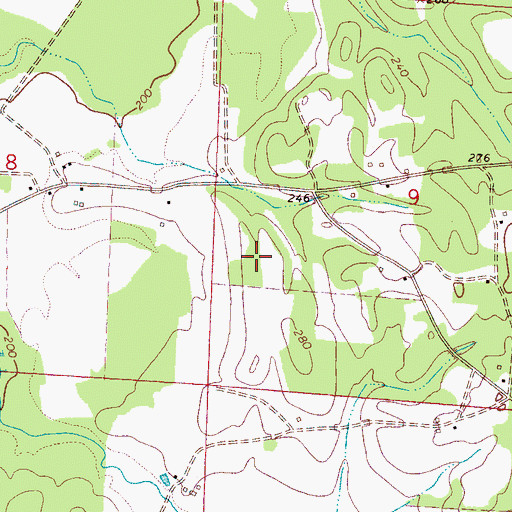 Topographic Map of Leavelle Farms, AL