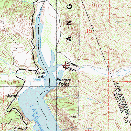 Topographic Map of Canton Canyon, CA