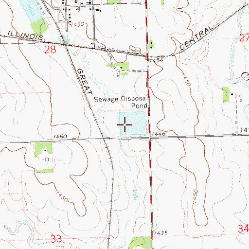Topographic Map of Hills Wastewater Treatment Plant, MN